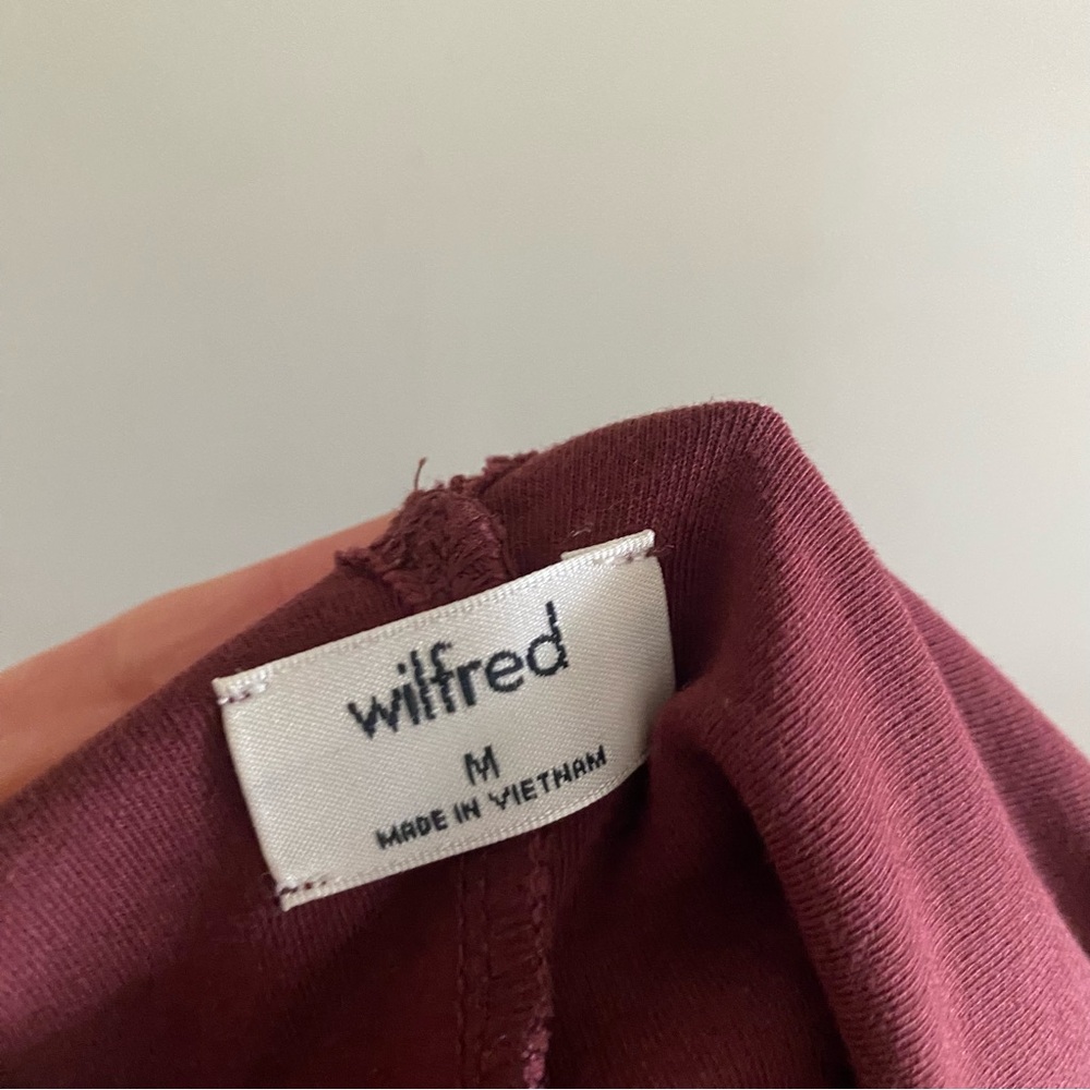 Wilfred Sheer Long Sleeve Bodysuit in Deep Maroon - Picture 6 of 8
